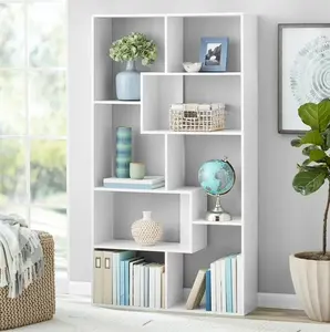 Modern 8-Cube Storage Bookcase – White