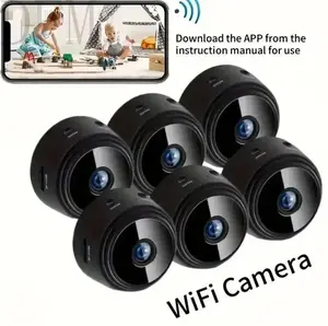 2026 Hot Item DFM4/6pcs Mini Wireless Surveillance Camera with 2.4G WiFi, HD 1080P, Supports 128GB Cards, Night Vision, Audio, USB Power, Remote View, Wide-angle, Easy to Carry, for Home, Pet, Bedroom, Black Fridays. (Optional Monitoring Card Set)