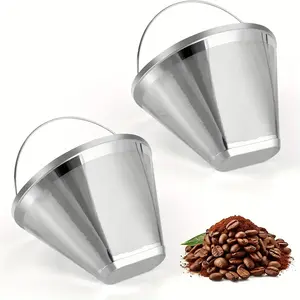 An economical alternative to disposable filter paper, coffee filter paper can be reused, reusable coffee filter paper, coffee bar accessories, coffee filter paper rack, coffee can be reused, reusable coffee capsules, K-Cup reusable capsules, reusable K-