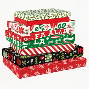 Festive Assorted Christmas Gift Boxes - 8 Piece Set