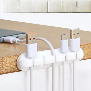 Data Cable Storage Holder, 1 Count Multi Grid Flexible Desktop Data Cable Storage Organizer, Desk Organiser for Home & Office