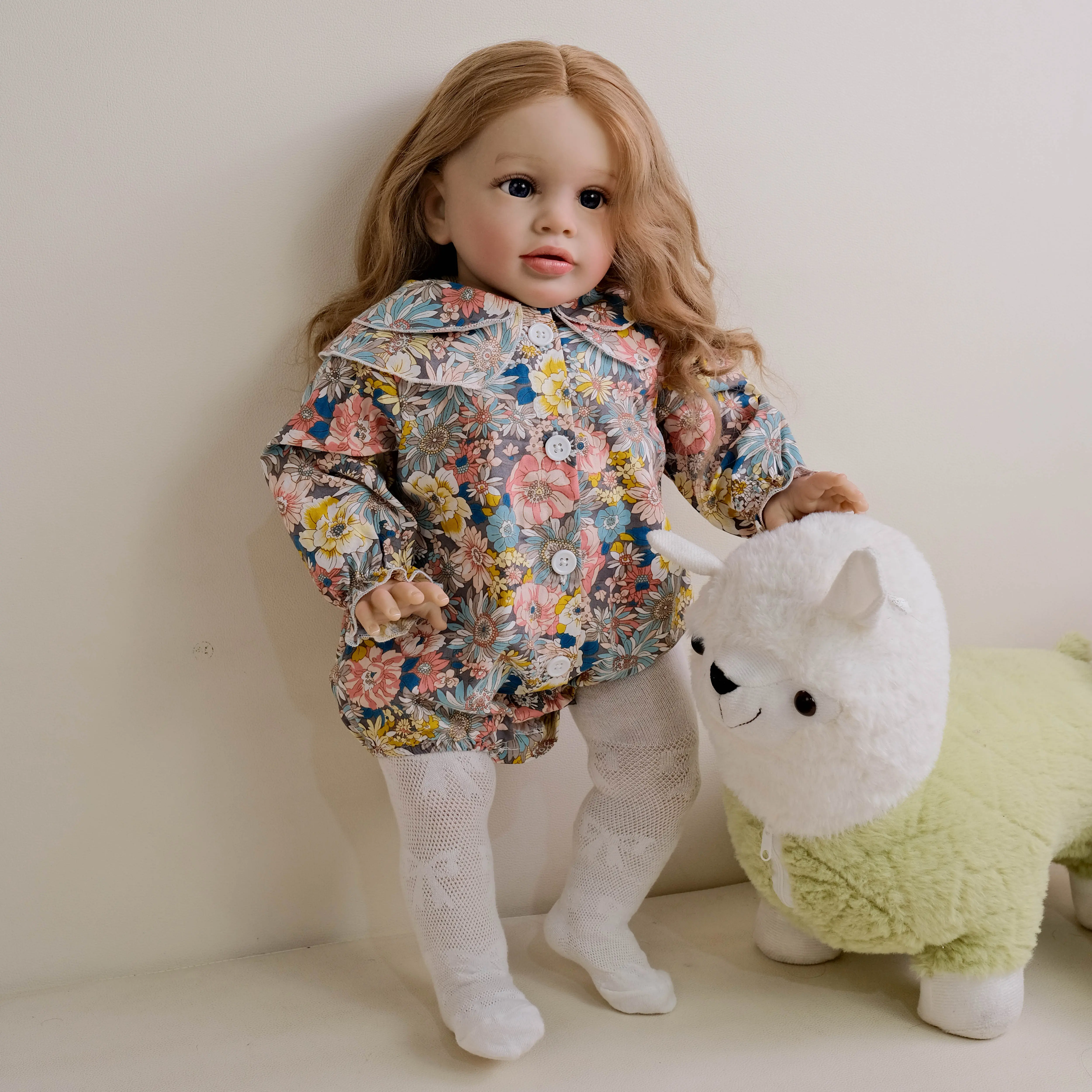 Pippa 26 Inch Realistic Reborn Toddler Girl Doll Princess Girl Soft Vinyl Real Looking Reborn Baby Doll Toy Lifelike Set for Kids Age 3+