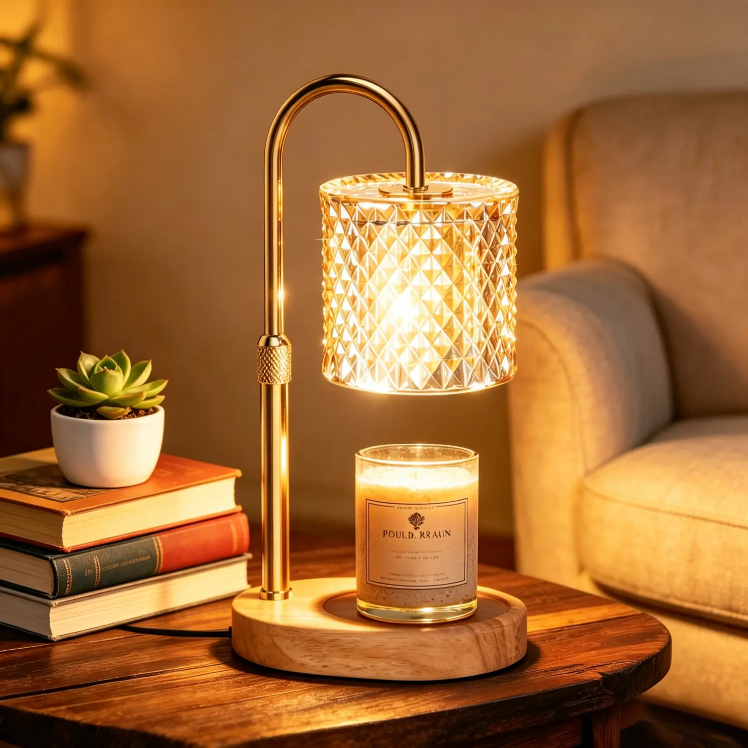 Wax-Melting Lamp Electric Candle Warmer, Crystal Wax Warmer 2/4/8-Hour Timer Dimmer, Adjustable Temperature Height, Scented Jar Candles Scented Wax, Elegant Homevalley Lily Shape Room Decor, Holiday Father's Day Mom Gifts