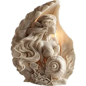 Angel Flower Mold - Cylinder Molds Silicone Wave Spiral Candle Mold - Silicone Resin Casting Molds for Candle & Resin & Soap Craft Supplies