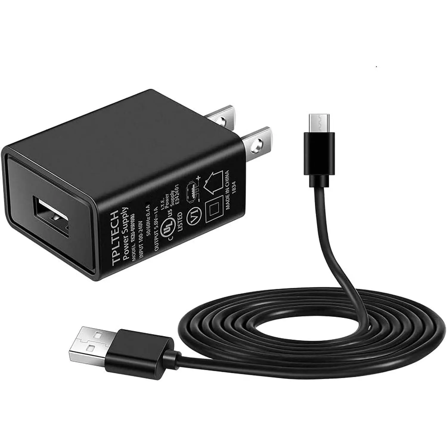 5FT Micro USB Charger Cord with Mini 5-Pin Connector, 100V-240V Input, 5V 1A Rapid Charging Output, Built-in Dynamic IC & Over-Charge Protection for TI-84 Plus CE, TI-84 Plus CE Color/C Silver, TI-Nspire CX/CX CAS Graphing Calculators