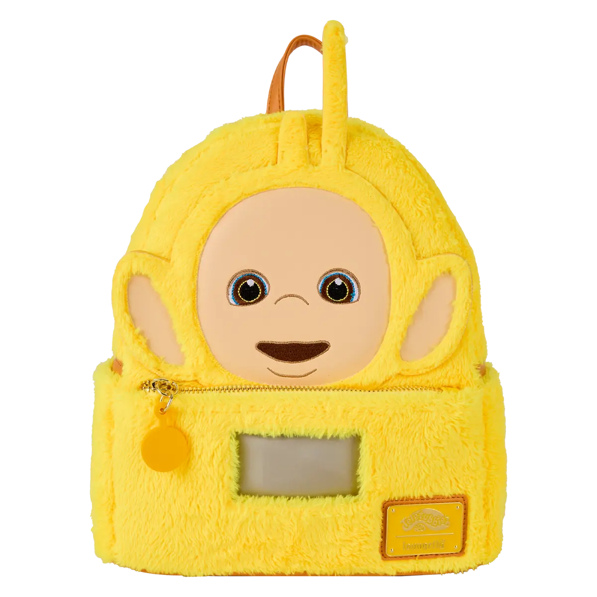 Teletubbies Laa-Laa Plush Cosplay Light-Up Mini Backpack, Stylish Fashionable Iconic Animated Character Character-Themed Functional Luggage Backpack, Stylish Backpack, Fashionable Backpack