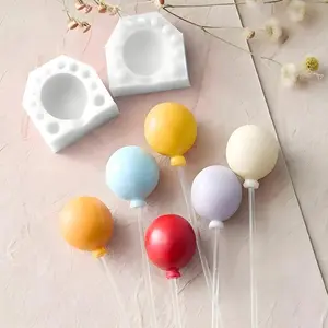 2pcs/set Silicone Balloon & Lollipop Mold - Clamping Balloon Silicone Mould Round Lollipop Chocolate Mould, Perfect for Chocolate, Fondant, and Cake Decorating