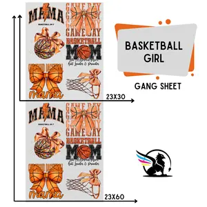 Basketball Girl | Premade DTF Transfer Gang Sheet For Graphic Tees