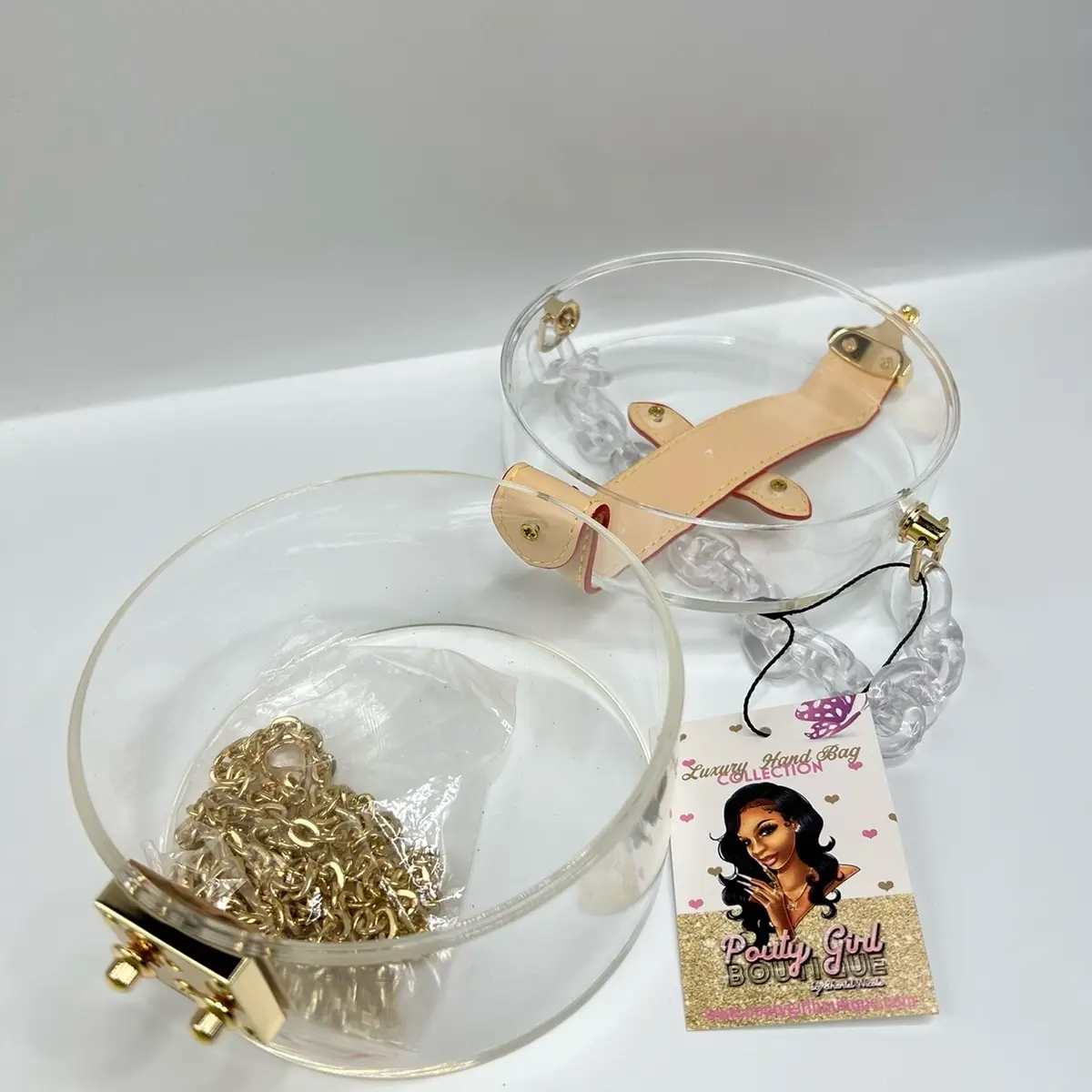 Crossbody or Clutch Acrylic Handbag