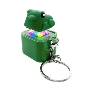 Funny Frog Stress Relief Keychain, Light Up Sound Pop Up Toy, Novelty Bag Charm TikTok Viral