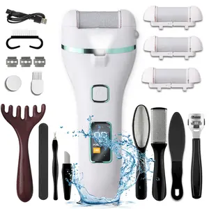 Electric Feet Callus Remover,Portable Electronic Foot File Pedicure Tools,Waterproof Foot Scrubber File,Pedi Foot Care for Dead,Hard Cracked Dry Skin Manicure Nail Nail Care Cutics Nail Art Nail Tech Supplies Nailkit