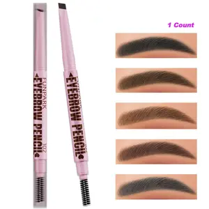 2-in-1 Dual-Ended Long-Lasting Eyebrow Pen with Eyebrow Powder & Brush, 1 Count Waterproof Eyebrow Pencil, Eyebrow Makeup Tool for Women, Eyebrow Makeup Products, Eyebrow Pencil Set