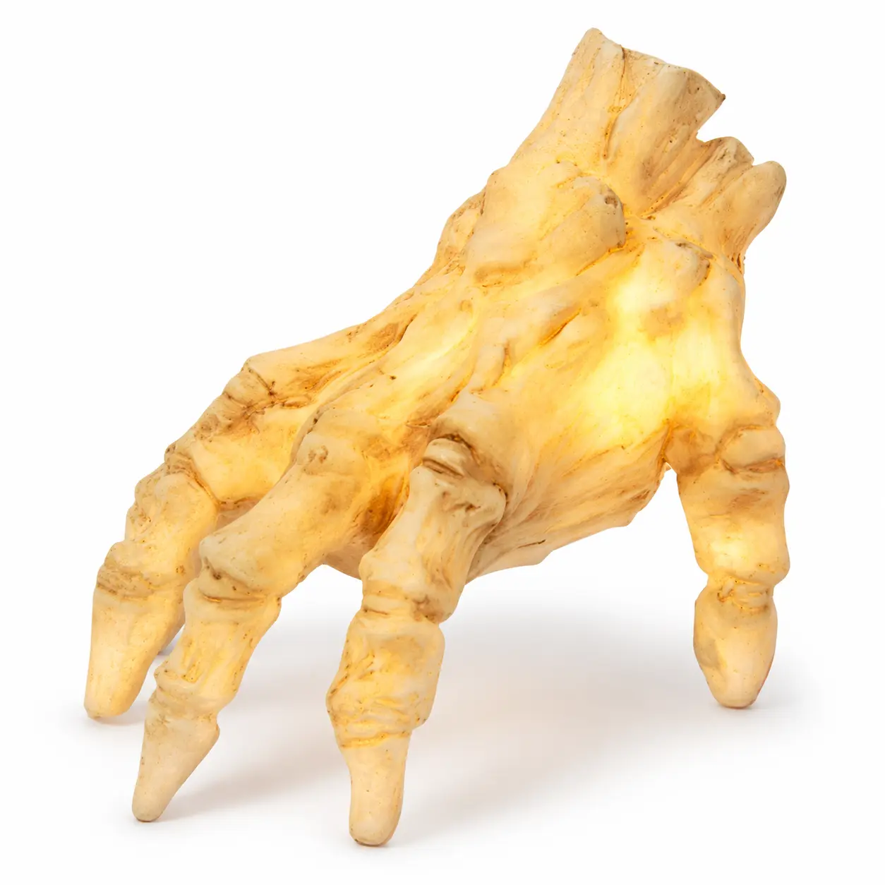 Sooshoom Creepy Crawling Skeleton Hand Halloween Decoration, Switch-On Start Sound-Reactivated Light-Up Moving Hand Prop, 7 in Battery Operated Haunted House Decor