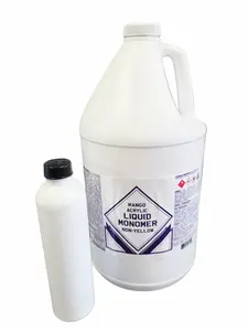 Monomer Nail Liquid Mango Aroma 128 Fl. Oz. FREE Empty Refill Bottle, 1 Gallon Non Yellow Purple Color for Nail Art Enthusiasts