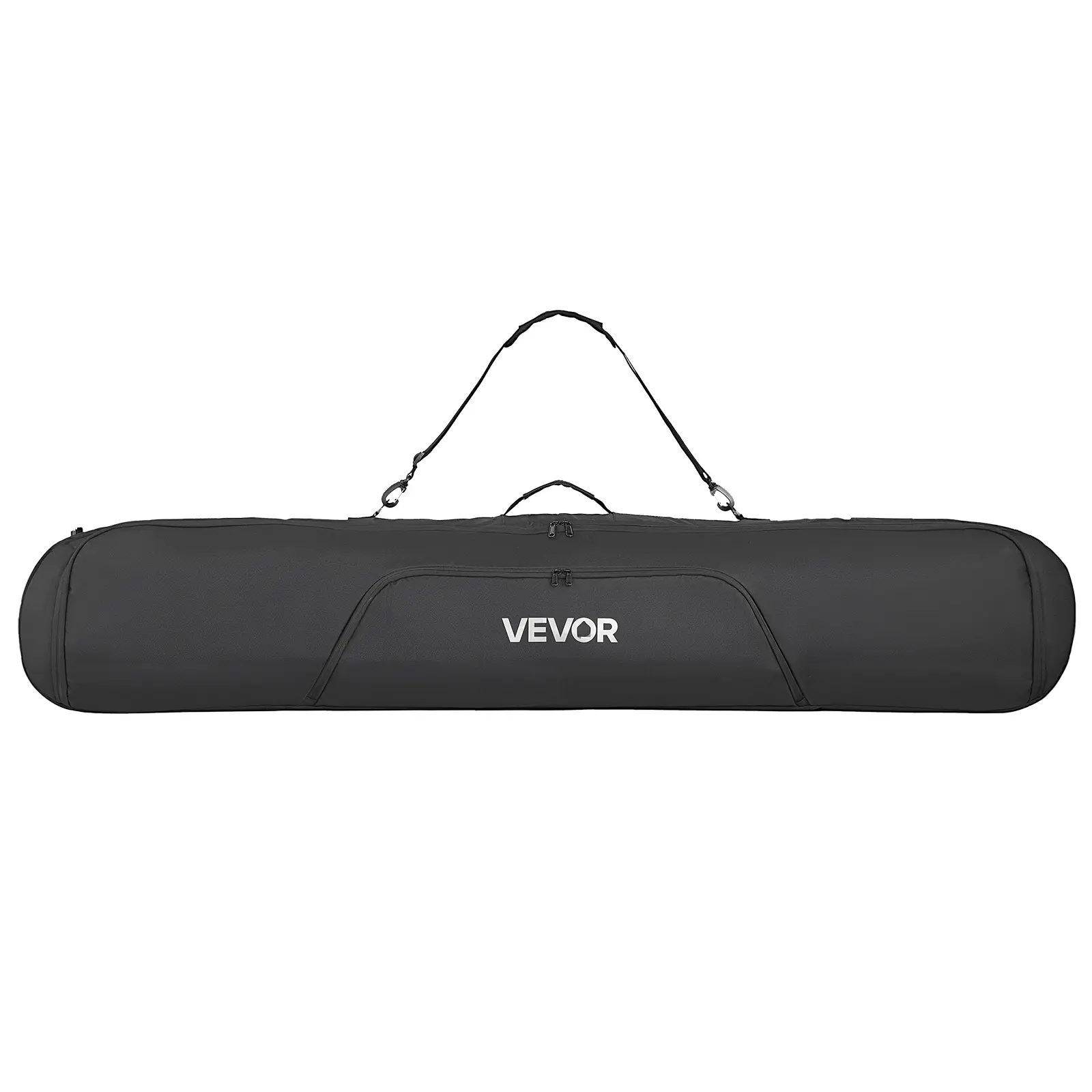 VEVOR Snowboard Bag,  Up to 65 in/165 cm, Padded Skis & Snowboards Bag for Air Travel, 600D Waterproof Oxford Fabric, with Adjustable Inner Straps, for Skis Poles Goggles Gloves Helmet Boots (Black)