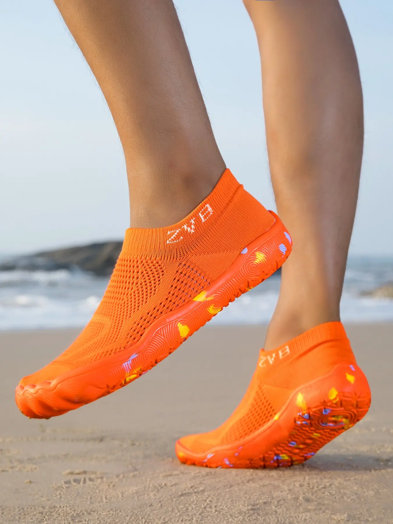 Men's Sporty Water Shoes with EVA Sole, Lightweight Breathable Mesh Slip-On Water Sports Shoes for Beach, River, Hiking & Camping, Outdoor Summer Shoes