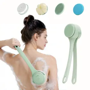 New Style Electric Body Brush for ExfoliatingScrubbing and Massaging Long Handled ShowerBrush for Full Body Use Dual Handle WaterproofBath Brush with Rotating and MultifunctionalFeatures Back Scrubbing Magic Tool Net-Bathroom Accessories