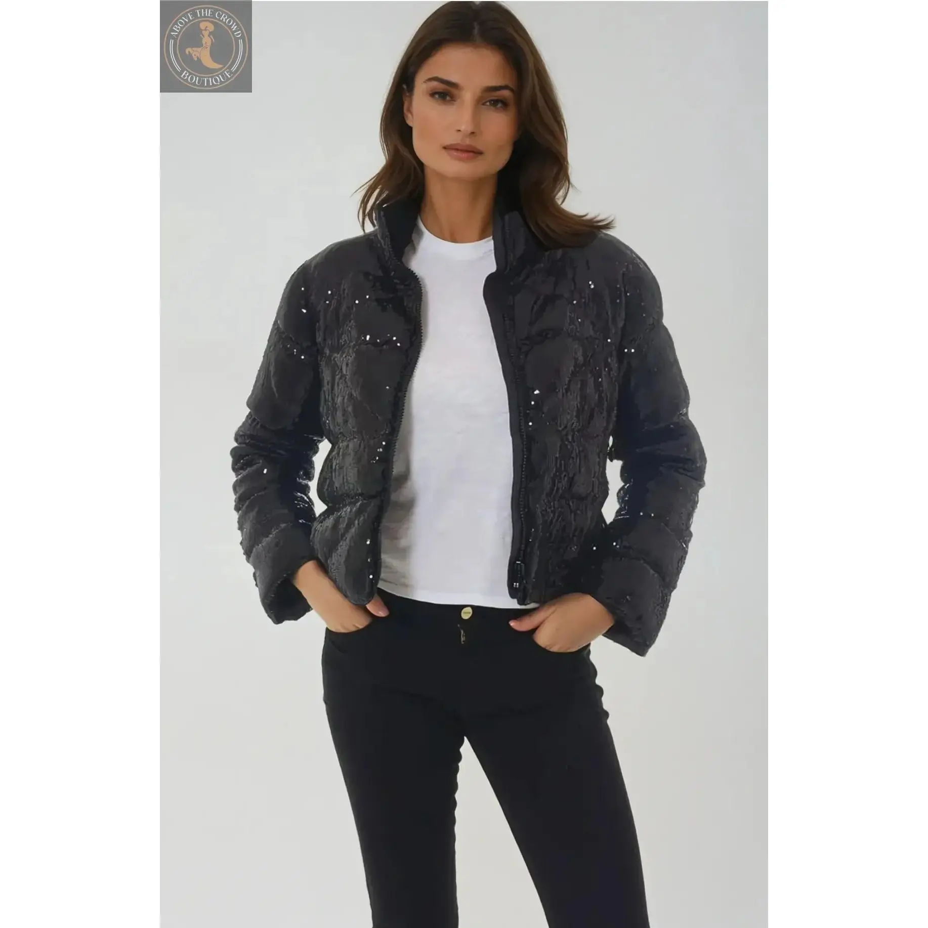 Ciao Milano Rina Sequin Puffer Jacket