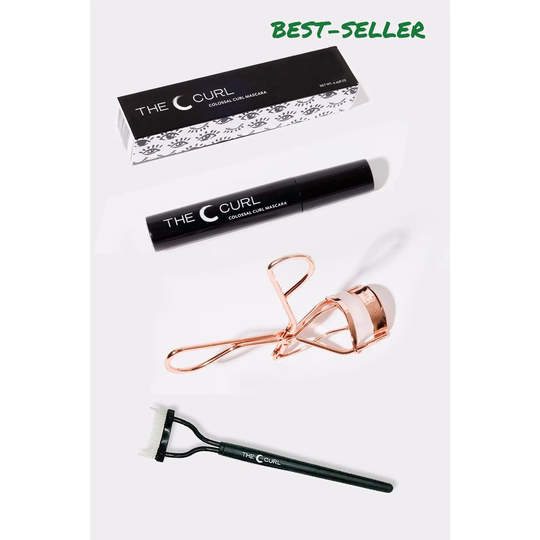 The C Curl Mascara & Curl Comb Kit for Dramatic Lash Curling and Voluminous Makeup Essentials Cosmetic