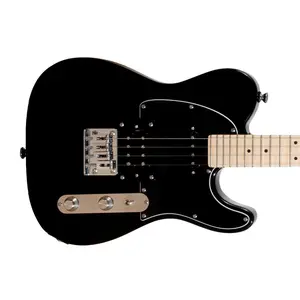 Risa TE-432-BL Tele Style Steel String Electric Tenor Ukulele - Black