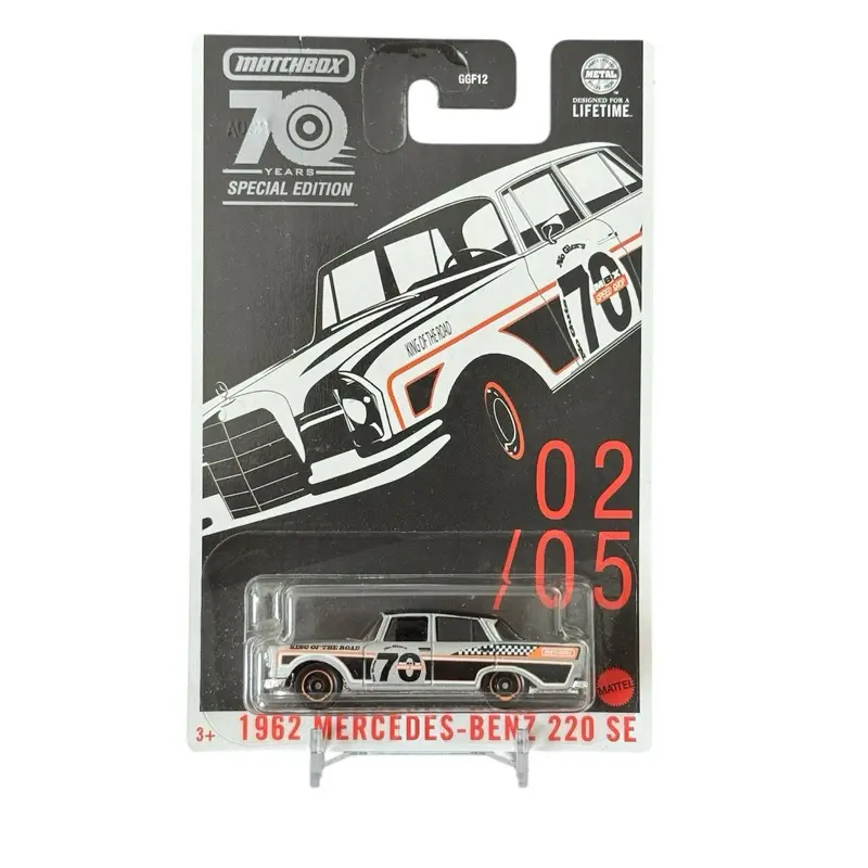 Matchbox 1962 Mercedes-Benz 220 SE 70 Years of Elegance New Special Ed. Classic Car 1:64 Diecast Toy, Collectible for Enthusiasts
