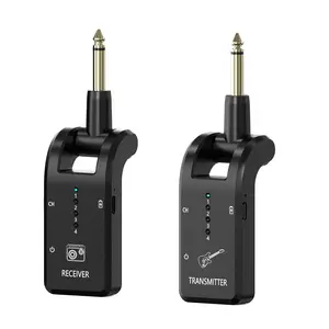 Wireless Guitar System, Rechargeable Wireless Guitar Transmitter Receiver, Music Accessories for Electric Guitar Bass Electronic Wind Instrument