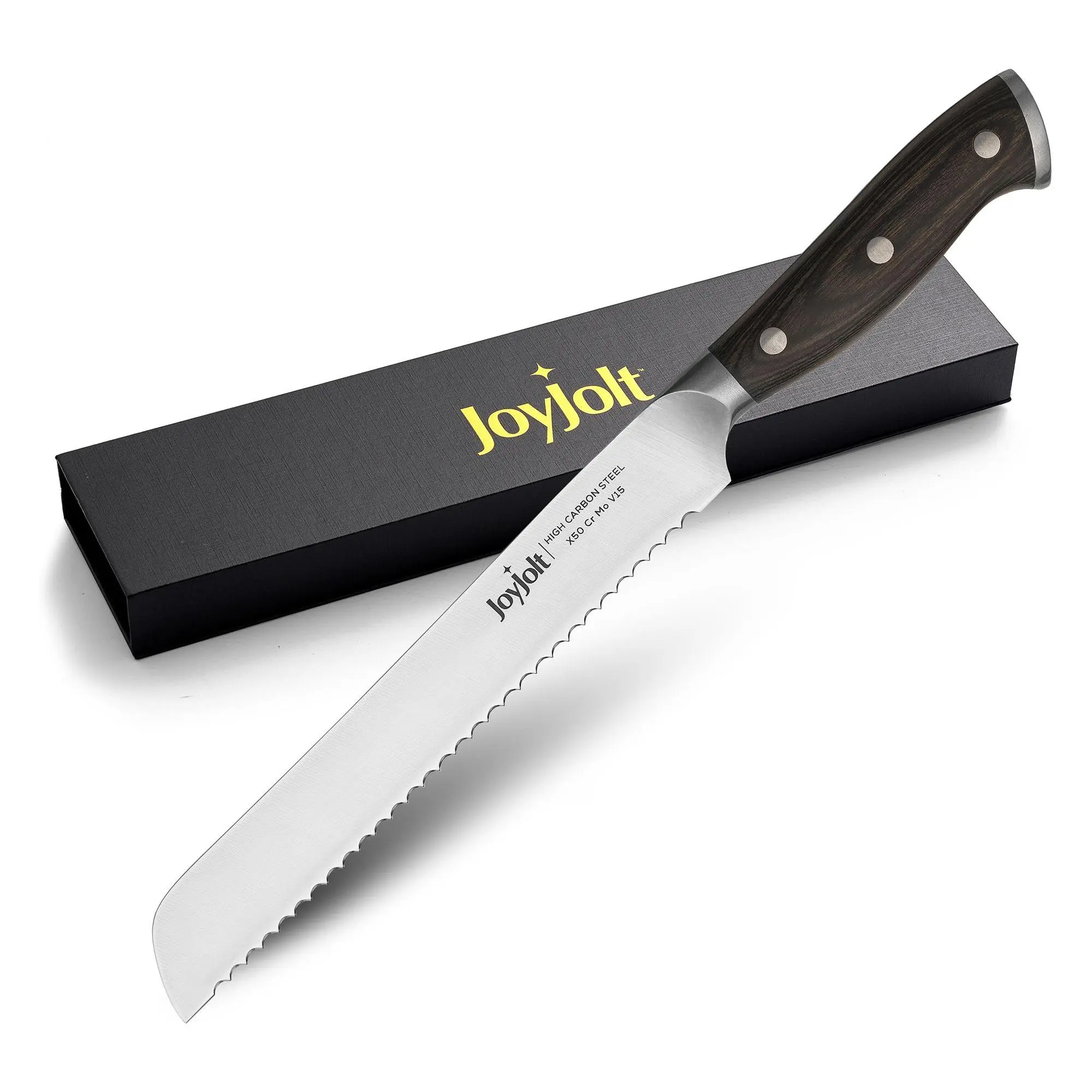 JoyJolt High Carbon Steel 8" Bread Knife