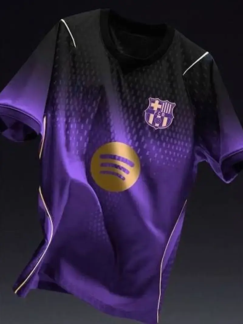 Unisex Purple Soccer Jersey Personalized Barcelona Away Stadium Shirt 2026-27 Away Shirt Football Shirt Breathable Fan Style, soccer jersey