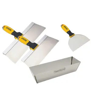 Stainless Steel Taping Knives set with Mud Pan Tapetech
