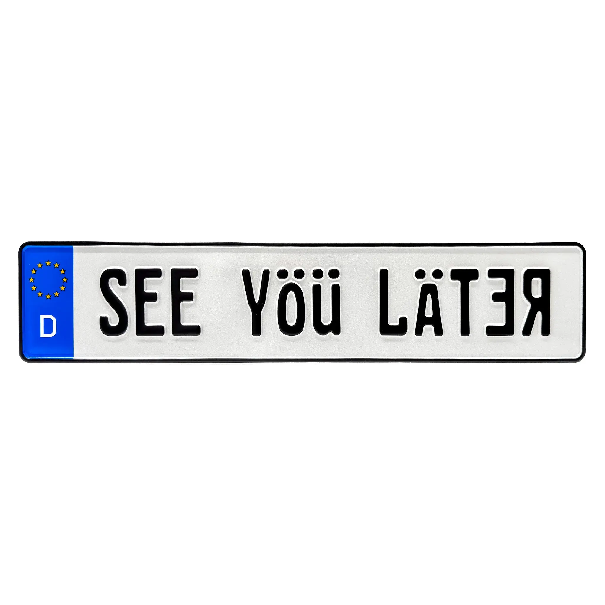 Custom European License Plate - 14 Characters