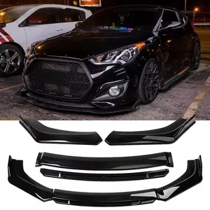 For HYUNDAI VELOSTER 2012-2021 Gloss Front Bumper Lip Splitter Diffuser Body Kit
