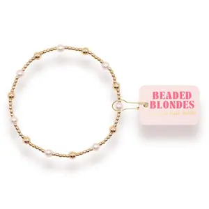 June Pearl + Gold Alternating Bracelet (Kids Size)