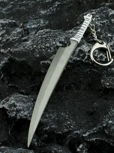 Bleach Ichigo Kurosaki Bankai Tensa Zangetsu Keychain, Anime Accessories for Collectors, Punk Style Keychain for Bags and Cars, Keychain Bag Pendant, Fashionable Alloy Keychain