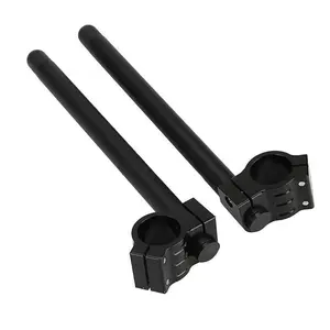 37mm Motorcycle Clip-On Handlebars 7/8'', Fork Mount Bars for Honda CB500 CB650 CB750 1969-1982, Black Cafe Racer Style