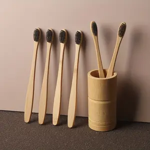 6pcs Bamboo Toothbrush Set, Manual Wooden Handle Toothbrushes With Gentle Soft Bristles For Sensitive Teeth Gums, For Deep Cleaning Oral Care At Home For Daily Life
