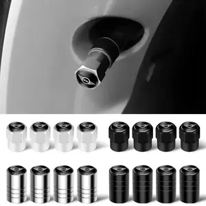 For MINI Cooper One S JCW R55 R56 F55 F56 R57 R58 R59 R60 R50 Countryman Clubman 4Pcs Metal Car Wheel Tire Valve Air Stem Cap Cover Decoration Auto Styling Accessories