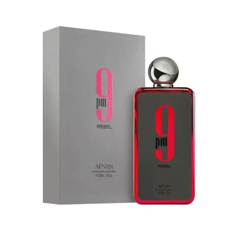 Afnan 9 PM Rebel Unisex Woody Amber Eau de Parfum (EDP) Spray - Latest Launch, 3.4 fl oz Single Bottle, Spray on Skin Unisex Fragrances for Beauty & Personal Care