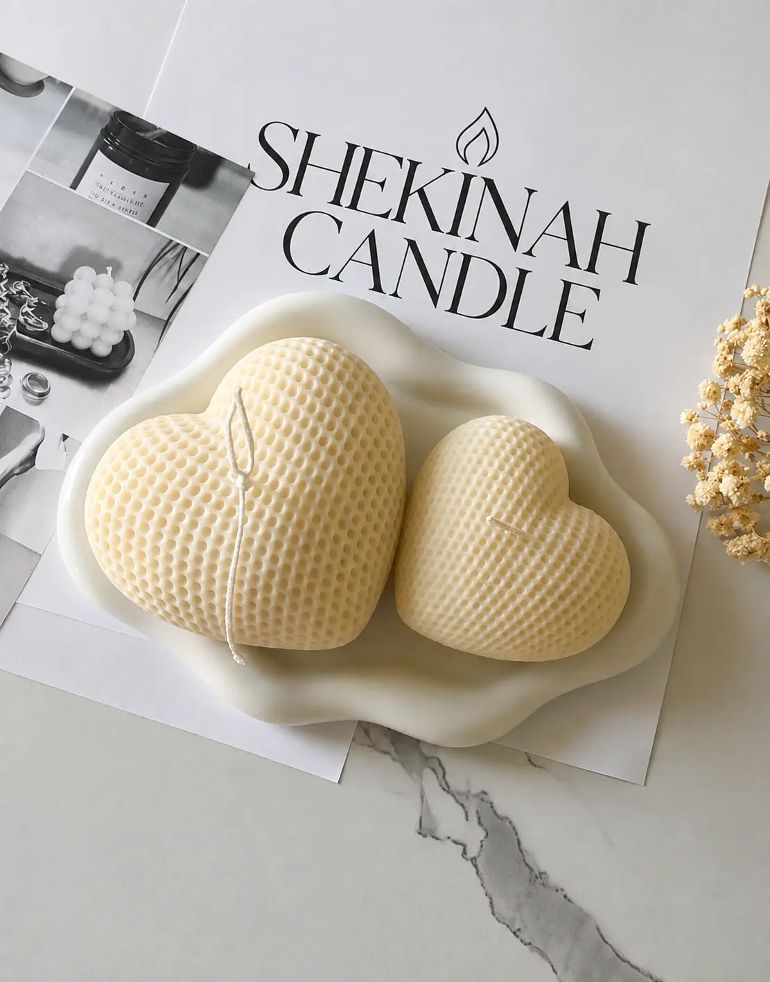 Heart Shaped Decor Candle, Home Supplies for Home Decoration