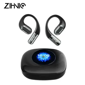 True Wireless Open Ear Earbuds Bluetooth 5.4,  ZIHNIC lPX5 Waterproof,35Hours Playtime,OWS Headphones lmmersive PremiumSound Long Distance Connection Headset withCharging Case,Light-Weight Headphones Built-inMicrophone Audio Electronic Connectivity