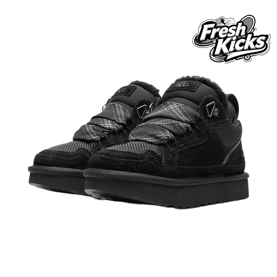 UGG Lowmel Black (Women's)– Women's Lifestyle Sneakers – shoes for woman -Vintagen -Spring & Summer-Inspired Running Shoes, Shock-Absorbing Comfort, Gym to Streetwear Casual Wear—back to school—1144032 BLK