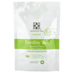 Secrets of Tea Fertility Tea, Peppermint, Caffeine Free, 20 Tea Bags, 1.47 oz (41 g)