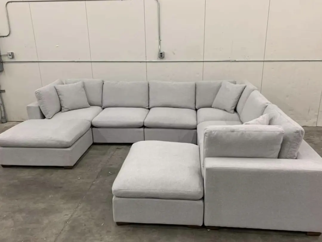 U-Shaped Sectional Theatre Sofa with Recliner