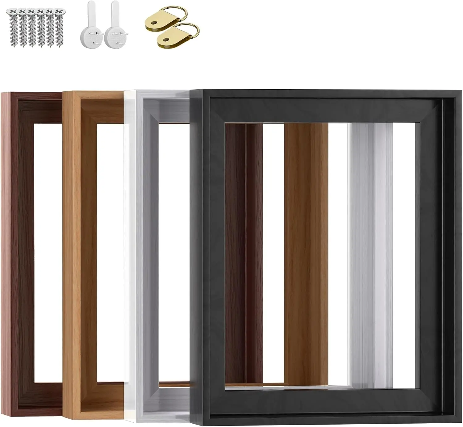 20x30 Canvas Floater Frame, 1.25" Deep Wood Grain Texture Floating Picture Frame for Gallery Wrapped Canvas, black Modern Wall Decor for Home & Office, Fathers Gifts