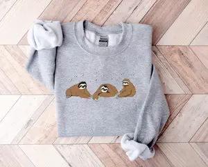 [Sale Up To 60%] - Sloth Mammals Lover  Sweatshirt, Cute Sloth Party Long Sleeve  For Her / Him,  Gifts for Women, Animal Owner