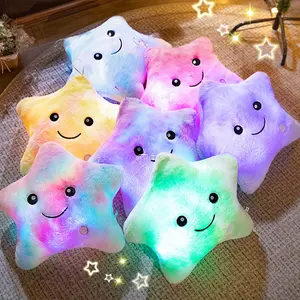 40cm & 24cm Glowing Star Plush Toy with Hanging Rope, Soft Stuffed Animal, Soft Huggable, Soft Fluffy Bed Decor, Holiday Decoration, Sofa Pillow Gift for Girls and Kids