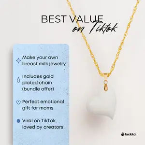 DIY Breast Milk Jewelry Kit + Chain – Make 1 Keepsake Piece