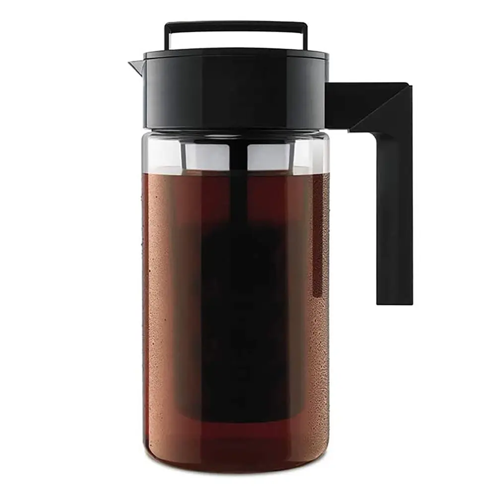 Manual Cold Brew Coffee and Tea Maker, Available in 1, 1.5, and 2 Quart Sizes, Heavy Duty Leakproof Pitcher with Filter and Airtight Seal, Perfect for Coffee and Tea