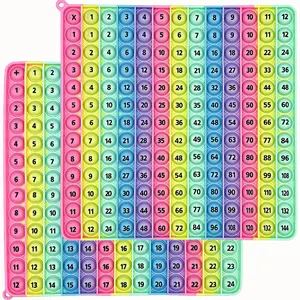 Multiplication 12x12 Addition 12+12 Both Sides Math Learning Game, 1 Count Silicone Push Pop Bubble Educational Toy For Kids, Table Math Games, Math Learning Tools
