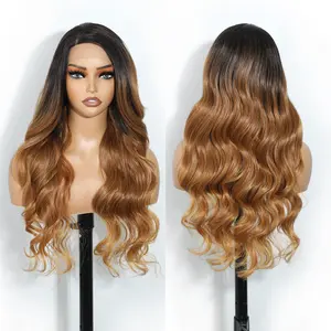 [Style Icon] 26Inch Wavy  Free Part 13*4 Lace Wig Natural lustre heat-resistant Synthetic Wig For Women