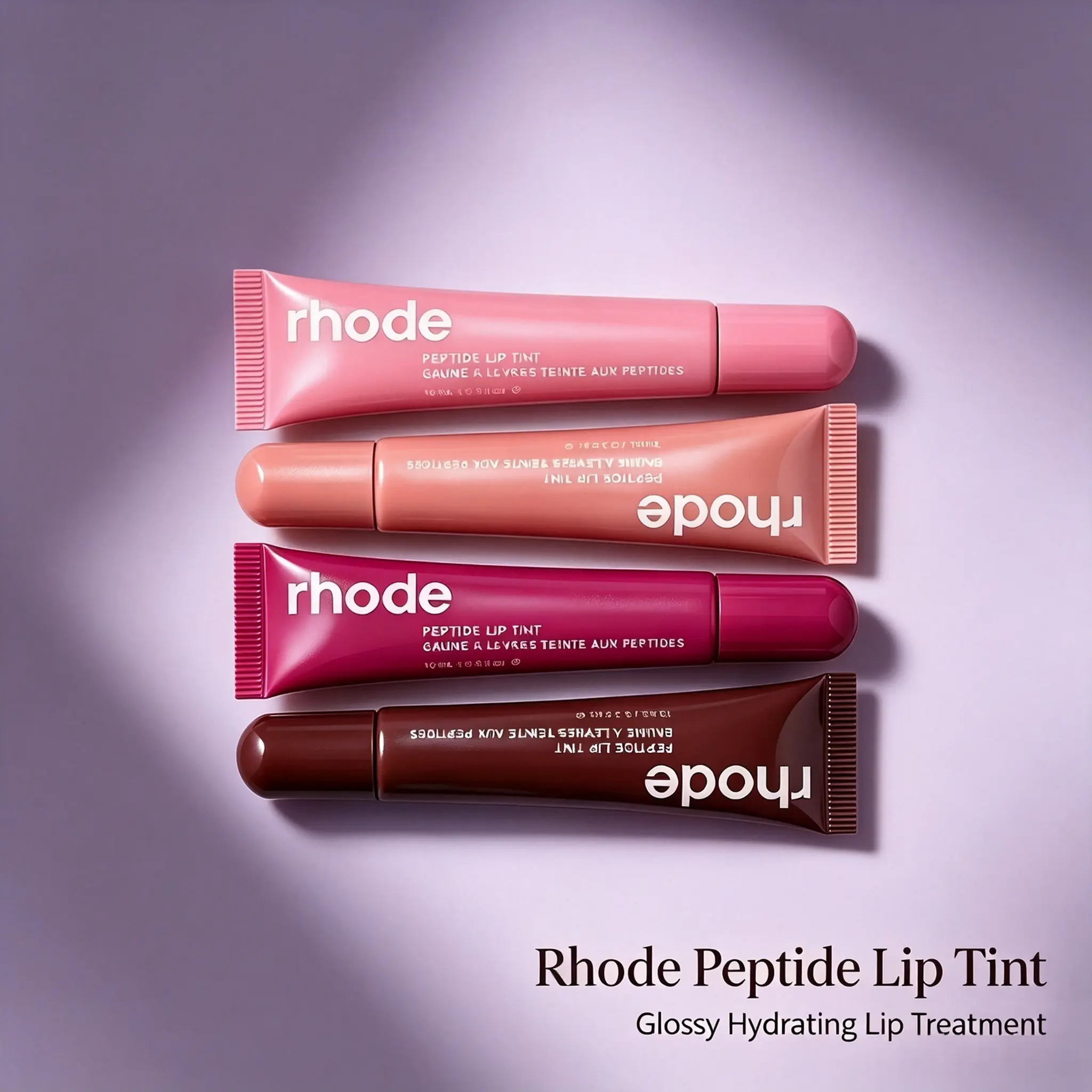 Ruby & Millie 4-Shade Peptide Lip Tint (10ml) –(Raspberry),(Ribbon) Hydrating Tinted Balm, Long-Lasting Natural Glossy Color for Daily Care